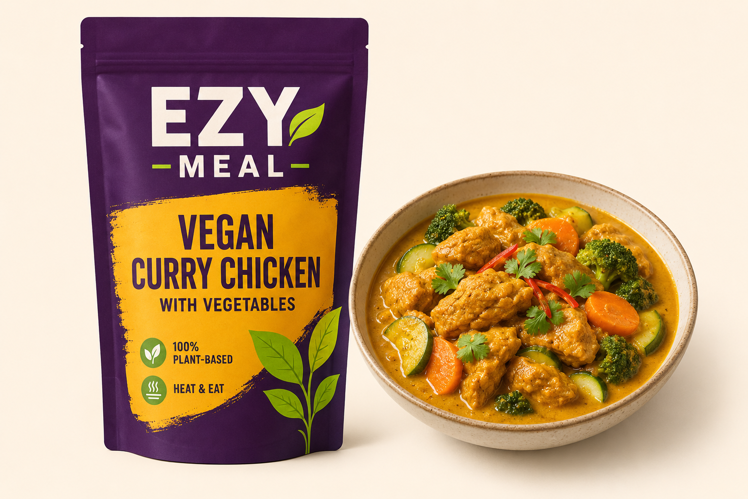 Vegan Curry Chicken pack